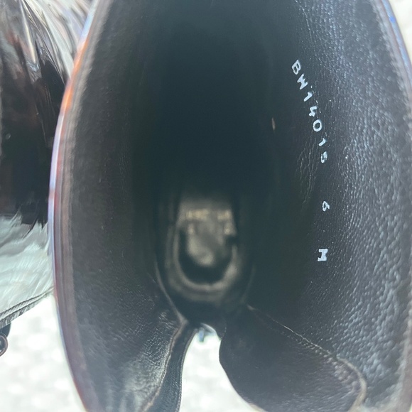 Stuart Weitzman Women’s Brown Gloss Tortoise Ankle Pointed Toe Boot 6 Wedge Heel - Picture 7 of 10